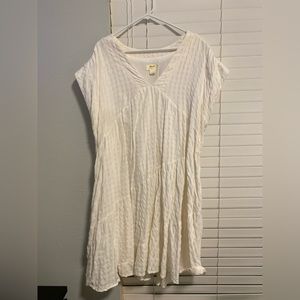 Maeve flowy Quilted white dress with pockets